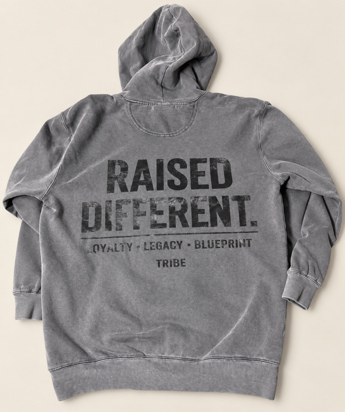TRIBE Vintage Wash Hoodie •Black Ink